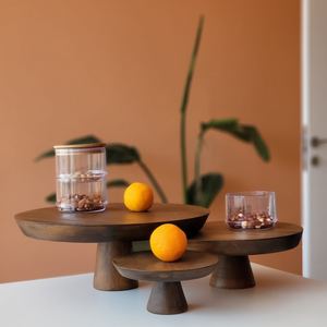 Plateau à gâteau floral en bois créatif Fabricant indien écologique Meilleur prix pour la décoration de fête et de mariage - Product Image 5