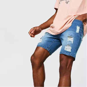 Pantalones cortos de mezclilla hechos a medida para hombre, ropa de calle, pantalones cortos de mezclilla de nuevo diseño para hombre, pantalones cortos de mezclilla con estampado personalizado para hombre - Product Image 4