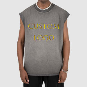 เสื้อกล้ามผู้ชายผ้าคอตตอนสีเขียวเสื้อกั๊กแขนกุดสำหรับฤดูร้อน - Product Image 3