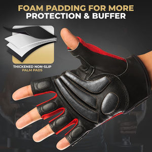 Guantes de levantamiento de pesas para entrenamiento, Fitness, levantamiento de pesas, gimnasio, agarre fuerte, duradero, cómodo, ajustable, protección segura - Product Image 3