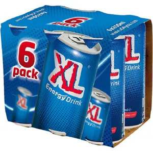 Yeni sürüm XL enerji içecekleri sevkiyat için hazır