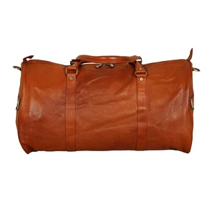 Bolsa de Viaje Deportiva Unisex de Cuero Genuino, Plegable, Estilo Vintage, con Logotipo Personalizado, Cierre de Cremallera, Capacidad de 56-75L - Product Image 2