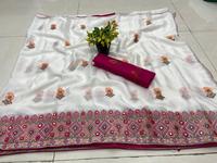 Saree Blouse Premium Qualité Indien Saree Dernière Conception Tissu De Soie Fantaisie Broderie Séquence Travail Fête Porter De Mariée Dernier