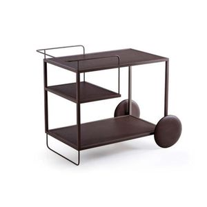 Chariot de service de luxe en cuivre au design unique pour la nourriture et le vin Esclaves en verre à 3 niveaux Hôtel Morden Chariot de service de nourriture - Product Image 3