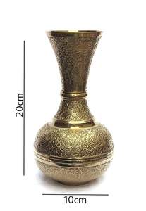 Vase décoratif en laiton moulé Vase à fleurs de table coulé rugueux Laiton antique et finition argentée Vase en métal décor à la maison - Product Image 4