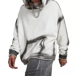 DEC Oem personnalisé hommes sweats à capuche décontracté cravate teinture Logo impression Jogging sweat ample pull hommes goutte épaule sweats à capuche - Product Image 1