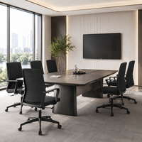 Chaise de réunion pivotante moderne à dossier moyen avec accoudoirs fixes pour bureau et espace de travail de conférence – Fournisseur