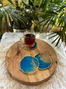 Sous-verre en résine de haute qualité fait à la main, surface lisse, style bohème, écologique, léger, pour la décoration intérieure - Product Image 3