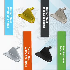 ELO1202 Industrial Eye <b>Bracket</b> Inox <b>Stainless</b> <b>Steel</b> Folded External 8 mm Eyelet Fitting Threaded Pin L Shape Hinge Replacement - Product Image 2