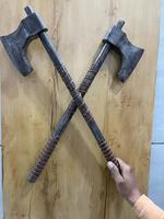 Nouveaux axes décoratifs en bois à faible coût pour la maison, manche en cuir, chauve-souris en bois, vikings, axes, hache, déodorant, camping