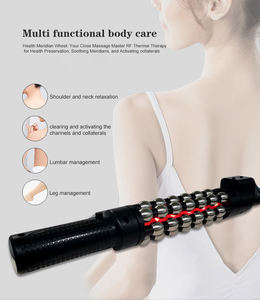 New ánh sáng màu đỏ sưởi ấm Cổ & Vai Massager 360 độ xoay bên trong hình cầu con lăn thoát bạch huyết & cơ bắp thư giãn - Product Image 4