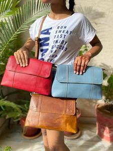 Sac à bandoulière en cuir uni pour femmes, sacs à main élégants pour femmes - Product Image 4