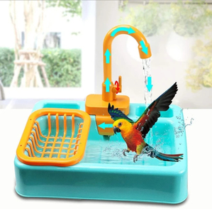 Automatic Circulation Foldable Plastic <b>Bird</b> <b>Bath</b> Toy Water Resistant Customized Color Summer Portable Parakeets <b>Small</b> Medium - Product Image 3