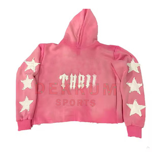 Sudadera con Capucha Vintage 2026 con Bajo Deshilachado y Bordado para Hombre, Sudadera con Capucha Personalizada con Logotipo 2024, Sudadera de Invierno Sólida, Transpirable y de Alta Calidad - Product Image 1