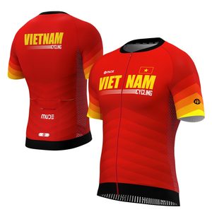 เสื้อจักรยานผู้ชายระบายอากาศได้ดี น้ำหนักเบา - ออกแบบลายทีมเวียดนามตามสั่ง เสื้อกีฬาโพลีเอสเตอร์แบบซับลิเมชั่น - Product Image 5