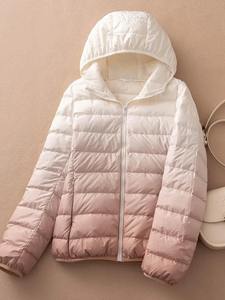 Hiver Chaud Hiver Chaud Mi-Long Slim Hoodie Zipper Parkas Manches Longues Rembourré Puff Jacket Solid Color Made Sheep Skin Cotton - Product Image 4