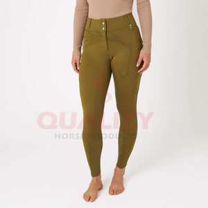 Mujeres elegantes que montan jodhpurs diseñados con tela ligera diseño delgado cintura segura y comodidad transpirable para la venta - Product Image 4