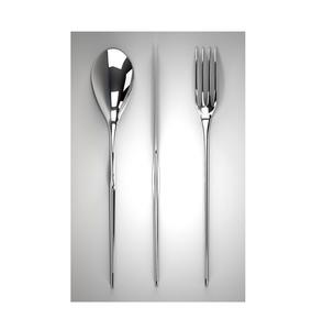 Ensemble de couverts en métal design pour une collection de vaisselle élégante, rehaussant le décor de table avec une finition métallique artistique - Product Image 1