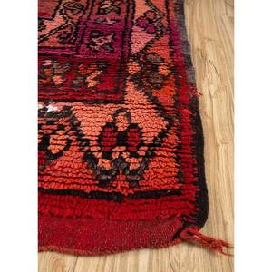 Tapis en laine noué à la main Nuray grande surface, rouge-orange, géométrique abstrait, rectangulaire, pour la maison, l'entrée, le couloir, le salon, 9x12 pouces - Product Image 4