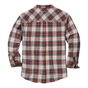 Vintage Style <b>Men</b> Flannel <b>Shirt</b> <b>Fleece</b> Lined Plaid Pattern Casual Button Up <b>Shirt</b> Long Sleeve Winter Thermal <b>Shirt</b> - Product Image 2