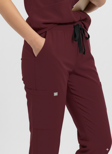 Elegante Jogger Scrub Pant Easy-Care Fabric Medical Scrubs para mujeres Logo impreso 4-Way Stretch Nursing Uniform Sets Vietnam - Product Image 6