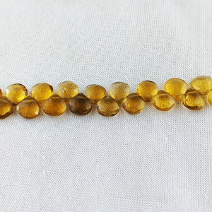Pierres précieuses en Citrine naturelle à facettes en forme de cœur, brin de perles de 8 pouces de Long, taille 7-8mm environ pour la fabrication de bijoux cadeaux - Product Image 4