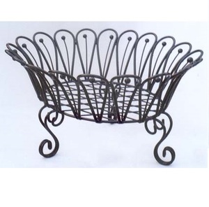 Décoration de table de cuisine et de salle à manger, panier en métal noir avec revêtement en poudre, décoration de table, panier en fil de fer à prix abordable - Product Image 4