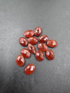 Piedra preciosa suelta de ónix rojo Natural de alta calidad, corte a cuadros de Briolette, forma ovalada, 15x20mm, 1kg, a la venta, lista para exportar - Product Image 4