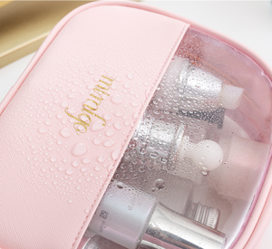 <span class=keywords><strong>Sac</strong></span> <span class=keywords><strong>de</strong></span> toilette <span class=keywords><strong>de</strong></span> <span class=keywords><strong>voyage</strong></span> personnalisé en PU transparent <span class=keywords><strong>de</strong></span> grande capacité pour femmes, style sacoche demi-cercle, avec logo personnalisé noir - Product Image 3