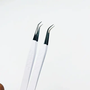 Pince à cils en acier inoxydable de marque privée personnalisée 45 75 pince à épiler à 90 degrés avec logo imprimé pour l'extension des cils - Product Image 4