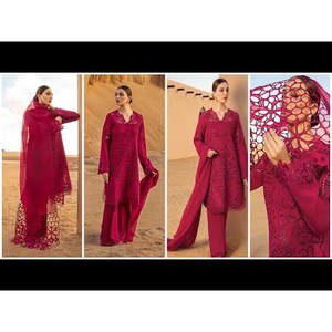 Ensemble de costumes pour femmes Rang Rasiya Premium Embroidered Lawn'24 D-10 Rameen TC-828 - Product Image 2