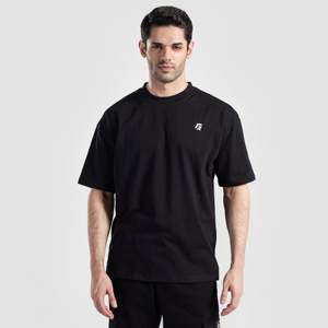 T-shirt Miles en noir, jersey 100% coton, poids du tissu 180g/240g, style hip hop, respirant, impression sérigraphique, impressions de logo en sérigraphie - Product Image 5