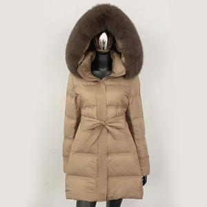Premium Thick Women's Down <b>Long</b> <b>Coat</b> <b>with</b> Fur Trim <b>Hood</b> Winter Fashion Warm <b>Waterproof</b> Parka for <b>Ladies</b> Wholesale - Product Image 5