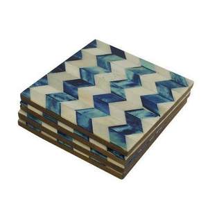 Ensemble de sous-verres en résine de bois naturel fait à la main de la meilleure qualité pour le thé, le café et la table de cuisine Design industriel classique - Product Image 4