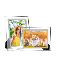 Venta al por Mayor de Marcos de Fotos de Cristal Transparente de Estilo Clásico y Elegante, de 4x6 y 5x7 Pulgadas, para Decoración del Hogar, Regalo de Boda