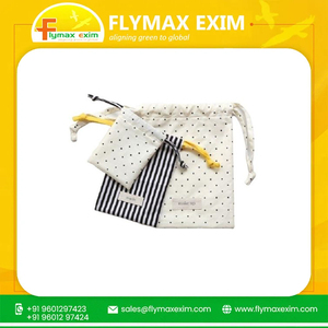 Bolsa con cordón de algodón ecológica de lujo, elegante patrón de letras orgánicas con logotipo personalizado para regalo, promoción de viaje - Product Image 2