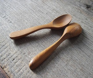 L Grande cuillère en bois de hêtre de style japonais sans laque, cuillère à soupe de restaurant domestique Outils de cuisine en bois - Product Image 1