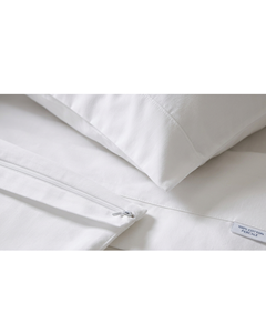 Juego de Ropa de Cama de Percal 100% Algodón, Calidad de Hotel de Lujo, Transpirable, Suave, Funda de Edredón Blanca, Juego de Sábanas, ESTÁNDAR OEKO-TEX - Product Image 5