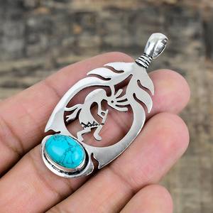 Bijoux de style bohème en argent sterling 925 faits à la main en argent sterling Turquoise Gemstone tendance pendentif bijoux pour femmes cadeau pour - Product Image 4