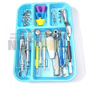 Bandeja dental de plástico autoclavable, tipo mono, para instrumentos, con soporte manual para instrumentos separados, con orificios perforados, Clase I CE - Product Image 4