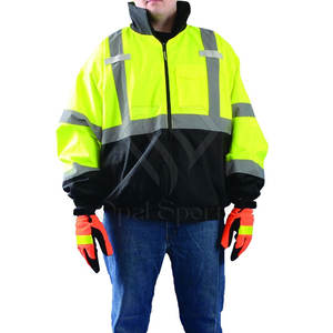 Chaqueta DE SEGURIDAD reflectante de alta visibilidad Diseño impermeable y a prueba de viento con tiras de alta visibilidad Soporte de logotipo personalizable - Product Image 2