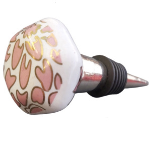 Moroccan Queen Pink & Gold Ceramic Bottle <b>Stopper</b> Olive Oil bottle <b>Stopper</b> Gift Items - Product Image 2