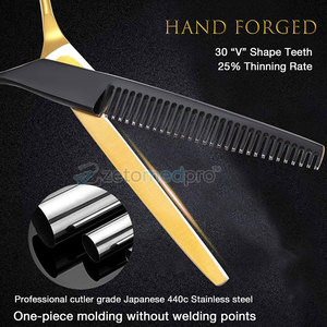 Ciseaux à effiler simples pour salon de coiffure, 30-40 dents, outil professionnel, ciseaux à effiler simples légers pour la coiffure - Product Image 2