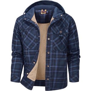 Veste en flanelle à carreaux écossaise pour homme, motif classique, chaude, décontractée, veste de rue, fabrication en usine - Product Image 6