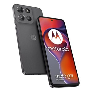 Smartphone 6,72 pouces MOTO G15 POWER 4G LTE Octa Core Gris Gravier (512 Go de stockage, 8 Go de RAM, batterie 5999 mAh) PB6G0009IT Écran LCD FHD - Product Image 1