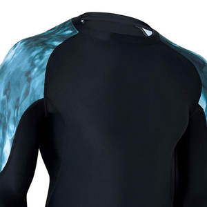 Protège-éruption de compression athlétique à manches longues pour hommes confortable et respirant couleur unie hommes MMA Rash Guard - Product Image 4