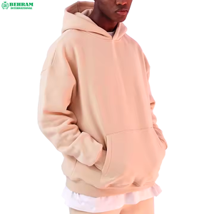 Sweat à capuche unisexe personnalisé, grande taille, en molleton polyester/coton, écologique, respirant, imprimé en relief, thermique, couleur unie, automne - Product Image 4