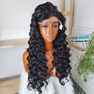 Perruque en cheveux humains vierges vietnamiens à 100 %, vague profonde, 24 pouces, vague d'eau, prix de gros, haute qualité, dentelle transparente, fournisseur - Product Image 2