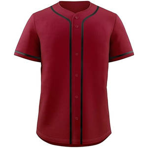 Nuevo diseño personalizado béisbol Jersey hombres raya calle Hip Hop béisbol Tops camisas hombres rayas ligeramente elástico botón Arriba - Product Image 1