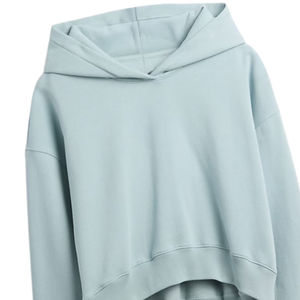 Sweat-shirt à capuche surdimensionné personnalisé en couleur unie pour femmes, en molleton 100% coton épais, pull décontracté pour le printemps et l'automne - Product Image 2